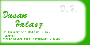 dusan halasz business card